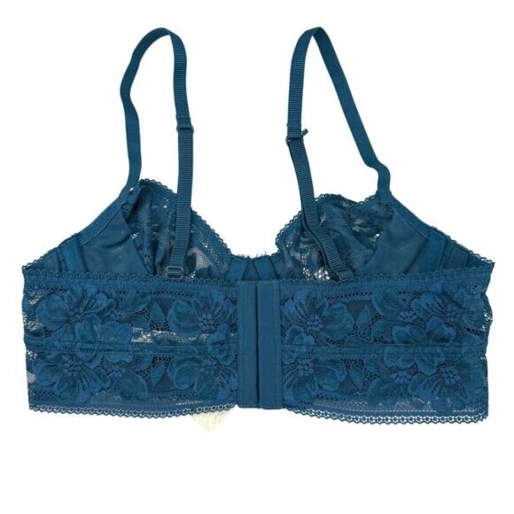 NWT FREE PEOPLE x Intimately FP Sorento Demi Longline Sz 32B Night Swim - Picture 9 of 11